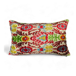 27 SINGLE Cushion 40x60 Silk Ikat Velvet+Cotton Ikat