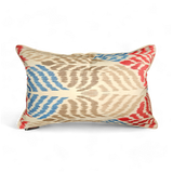 27 SINGLE Cushion 40x60 Silk Ikat Velvet+Cotton Ikat