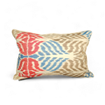 01 SET of 2 Cushions 40x60 Silk Ikat Velvet+Cotton Ikat