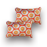 06 SET of 2 Cushions 40x60 Silk Ikat Velvet+Cotton