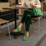 Ein Set Mini-Tragetasche mit Bambusgriff und Slipper MTBHS02