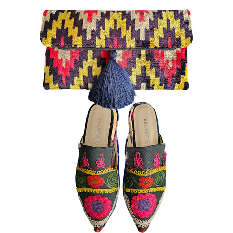 SET Clutch + Slipper Embroidery CVS08 (#38)