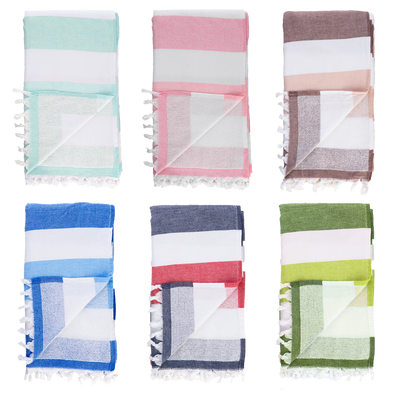 Set of 3  Premium Pashtemal (Turkish Bath/Beach Towel) EXTRA COTTON