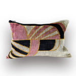 03 SET of 2 Cushions 40x60 Silk Ikat Velvet+Soft Velvet