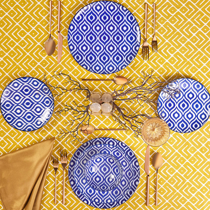 Ikat print plate set (16 Pieces) P05